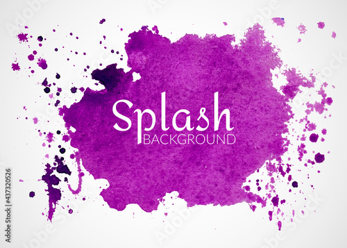 colorful Isolated watercolor splatter stain, Hand drew watercolor splash vector, Multicolored watercolor splash