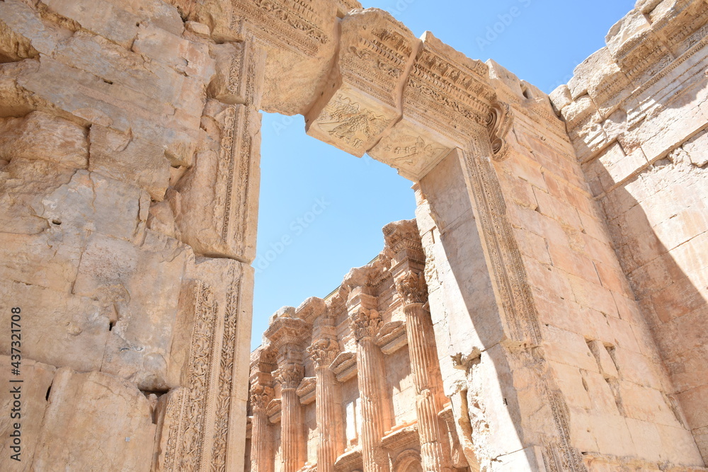 Tall Entry Arch to Temple of Bacchus, Baalbek, Lebanon