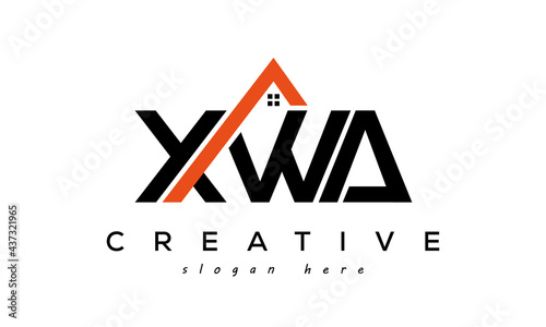 initial XWA letters real estate construction logo vector photo