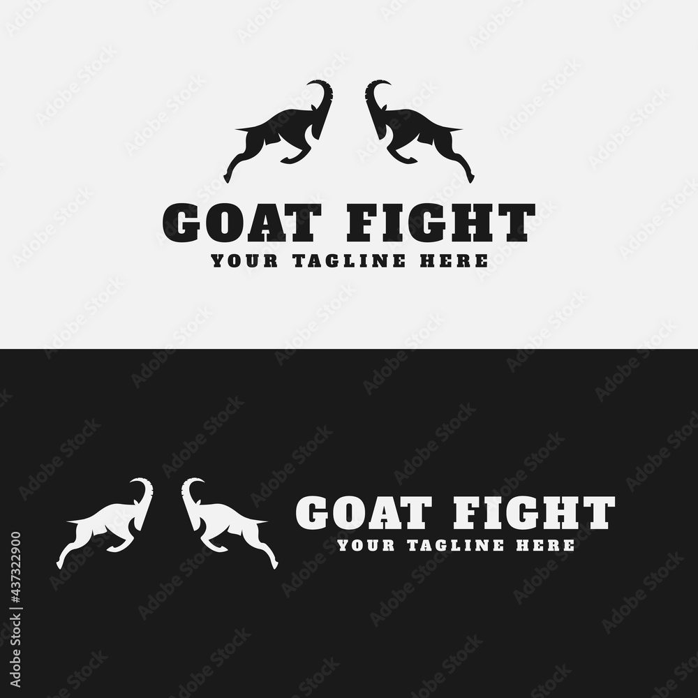 goat fight logo design is good for logo template