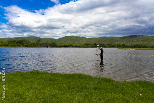 man fishing