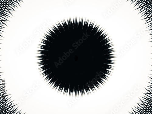 Abstract background, Black and White circle pattern, Illustration image
