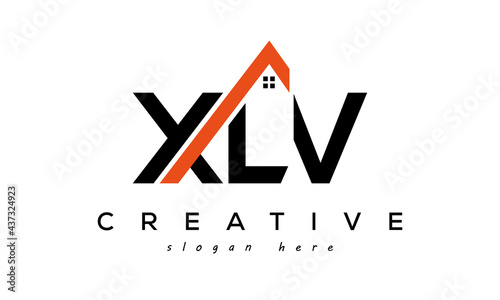 initial XLV letters real estate construction logo vector photo