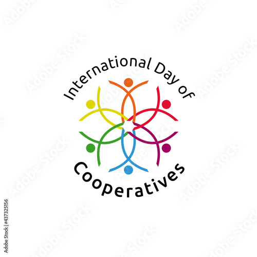 vector graphic of international day of cooperatives good for international day of cooperatives celebration. flat design. flyer design.flat illustration.