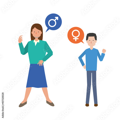 LGBTや性別に関するイメージイラスト