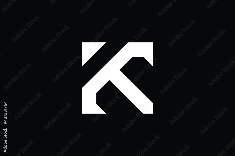 KT letter logo design on luxury background. TK monogram initials letter logo concept. KT icon design. TK elegant and Professional letter icon design on black background. K T TK KT