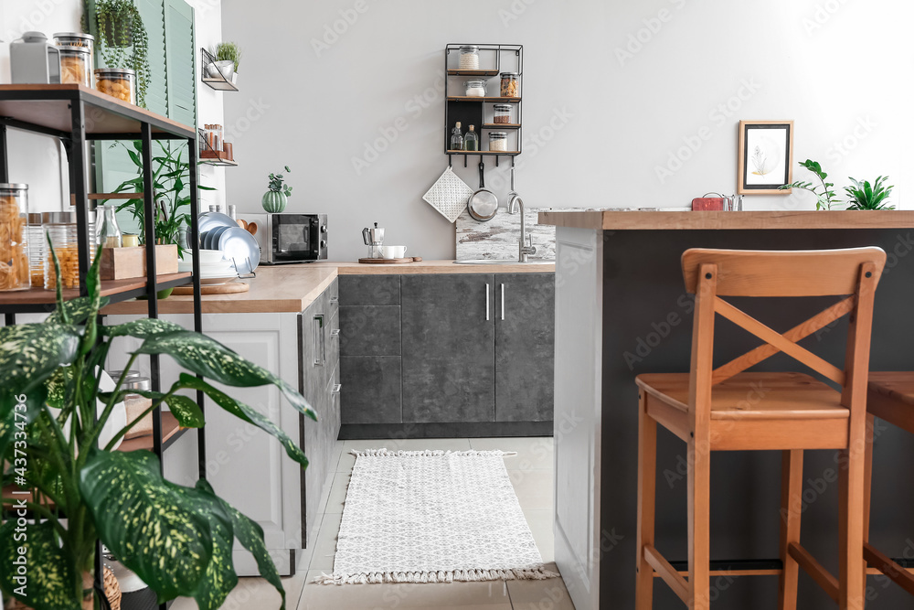 Obraz premium Stylish interior of modern kitchen