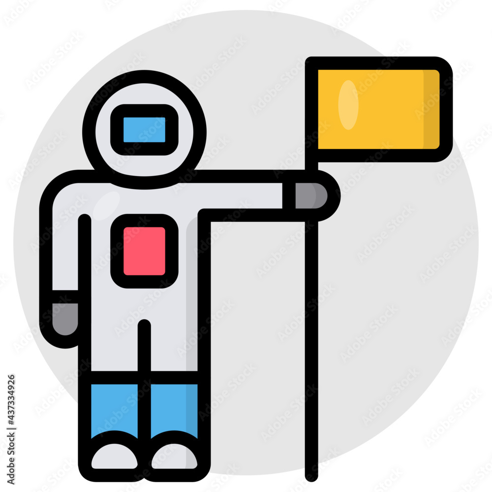 A flat design, icon of mission accomplished A flat design, icon of mission accomplished