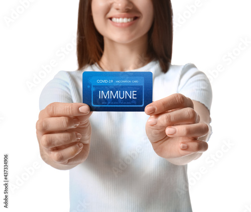 Young woman with covid-19 v...