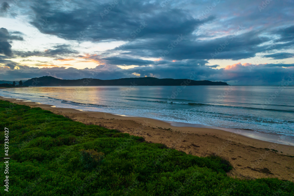 Rain Clouds and Sunrise at the Beach Rain Clouds and Sunrise at the Beach