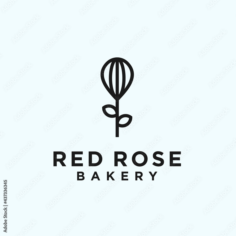 abstract bakery logo. rose icon abstract bakery logo. rose icon