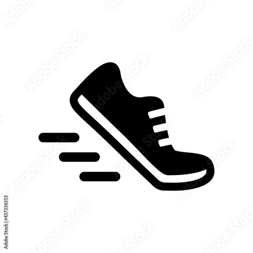 Running shoes icon vector illustration. Sport wear concept