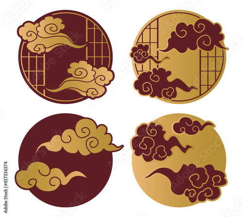 中華　文様　背景　