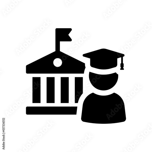 Student graduated from university icon vector illustration.