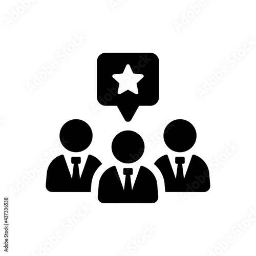 Business team vector icon. Leadership concept