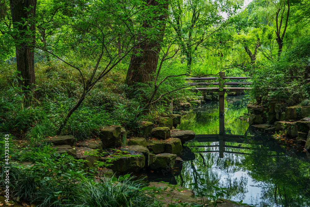 Inside view of Liu Yuan, a traditional Chinese garden and UNESCO heritage site in Suzhou, China. Inside view of Liu Yuan, a traditional Chinese garden and UNESCO heritage site in Suzhou, China.