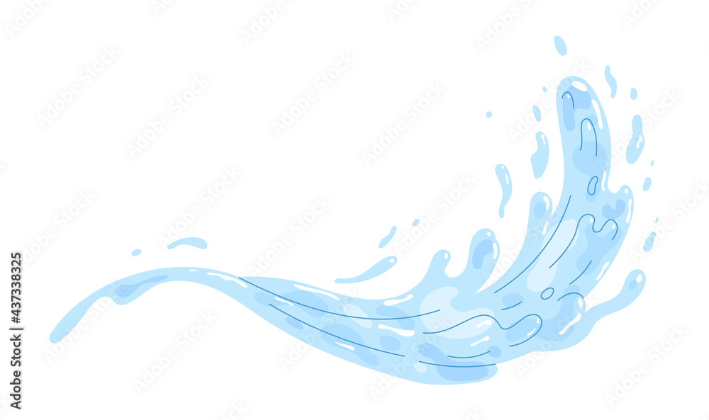 Splash of water, wave figure. Vector illustration. Splash of water, wave figure. Vector illustration.
