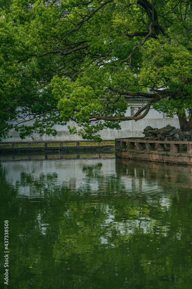 Inside view of Liu Yuan, a traditional Chinese garden and UNESCO heritage site in Suzhou, China. Inside view of Liu Yuan, a traditional Chinese garden and UNESCO heritage site in Suzhou, China.