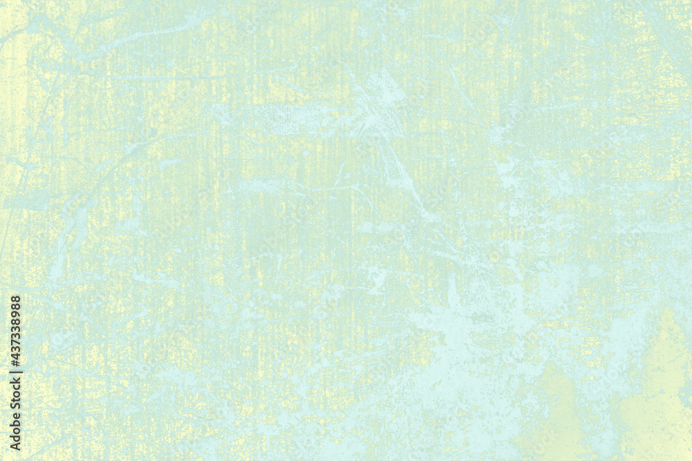 Colorful grunge concrete wall painting background, gradient of green, light blue and yellow