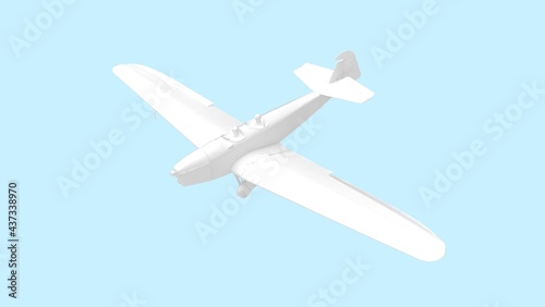 3D rendering of a airplane computer model isolated on empty space background