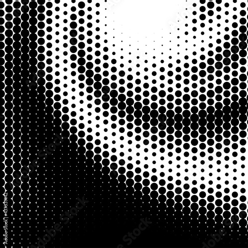 Halftone effect, trendy dotted illusion of gradient, vector EPS10. Abstract halftone background. Faded dot screen.