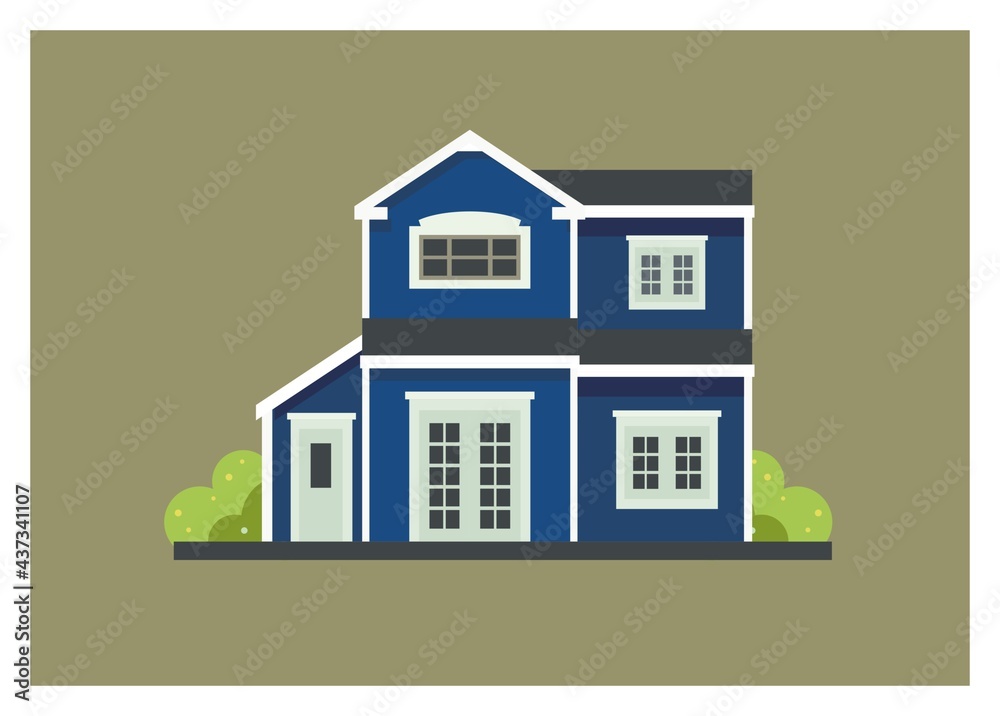 Simple house building illustration.
Simple house building illustration.