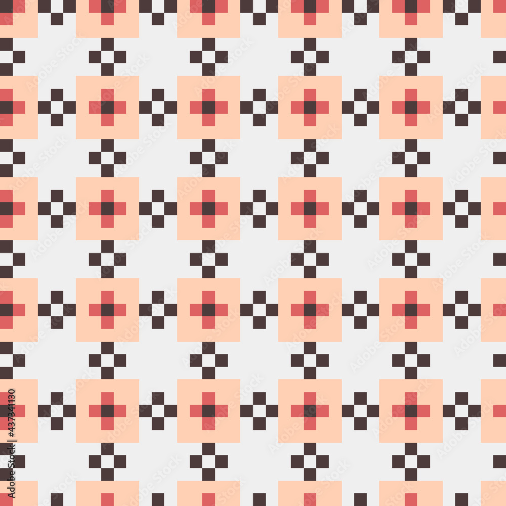 Fototapeta premium Abstract Cross Pattern generative computational art illustration