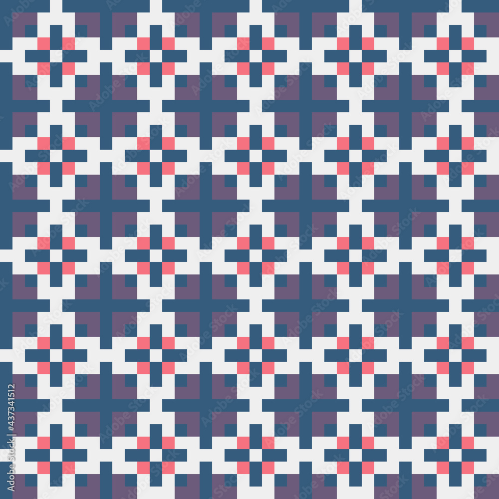 Fototapeta premium Abstract Cross Pattern generative computational art illustration