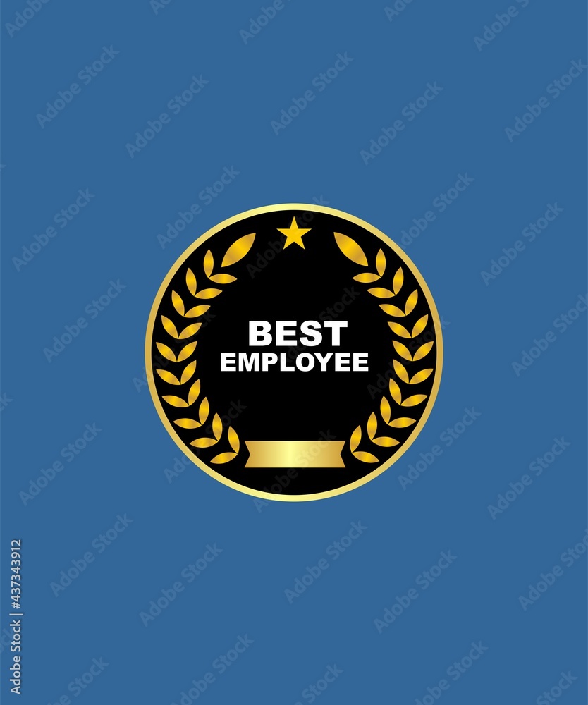 Fototapeta premium Best employees award icon vector