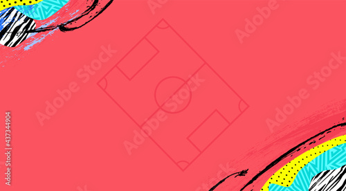 Abstract Wallpaper with Soccer Pitch inspired by Football Video Games