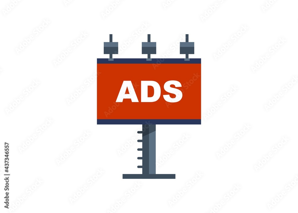 Advertising billboard. Simple flat illustration.
Advertising billboard. Simple flat illustration.