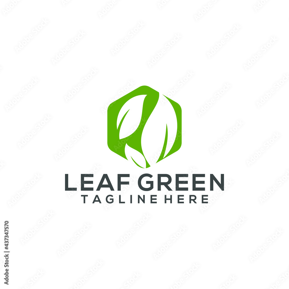 Green leaf logo concept vector. Organic logo template.