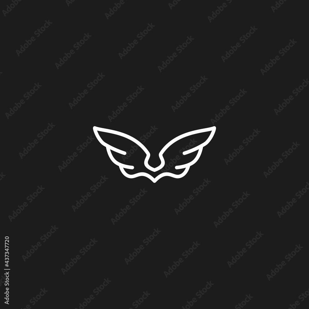 simple wings logo design