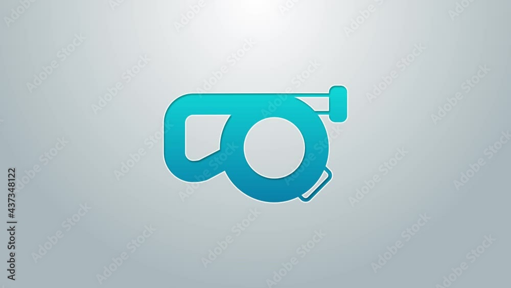 Blue line Retractable cord leash with carabiner icon isolated on grey background. Pet dog lead. Animal accessory for outdoors walk. 4K Video motion graphic animation Blue line Retractable cord leash with carabiner icon isolated on grey background. Pet dog lead. Animal accessory for outdoors walk. 4K Video motion graphic animation