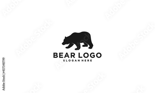 black bear logo on white background    
