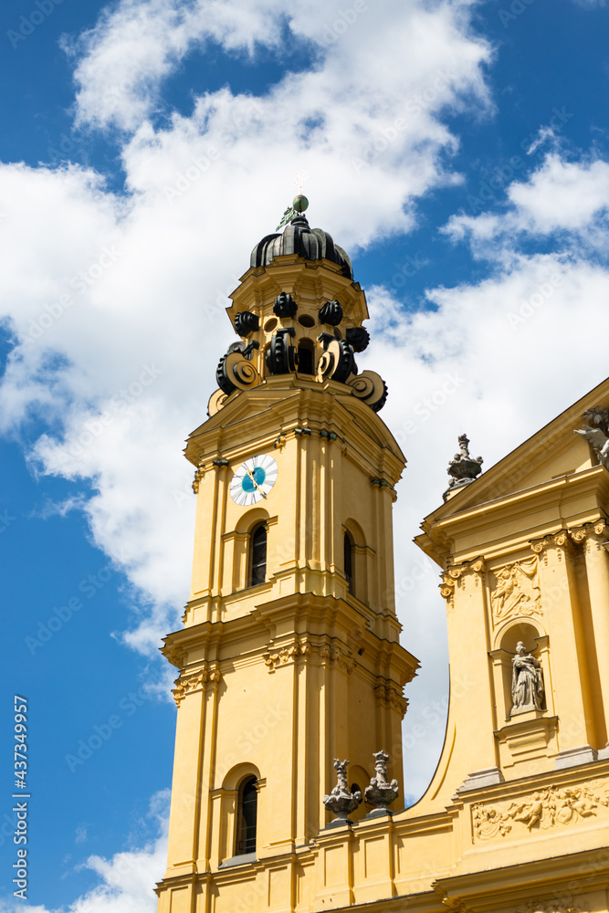 Theatiner Church in Munich, blue sky