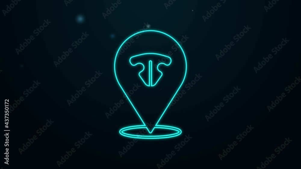 Glowing neon line Cat nose icon isolated on black background. 4K Video motion graphic animation Glowing neon line Cat nose icon isolated on black background. 4K Video motion graphic animation