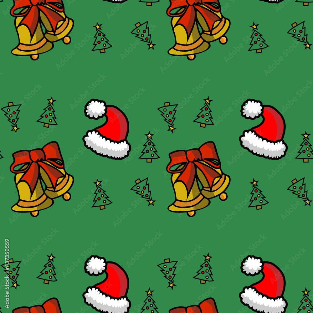 patrón de gorro y campaña navideña diseño árbol de navidad decoración campana fondo de papel regalo verde navidad ,feliz navidad, regalo noche buena, patron santa Claus con campanas navideñas patrón de gorro y campaña navideña diseño árbol de navidad decoración campana fondo de papel regalo verde navidad ,feliz navidad, regalo noche buena, patron santa Claus con campanas navideñas