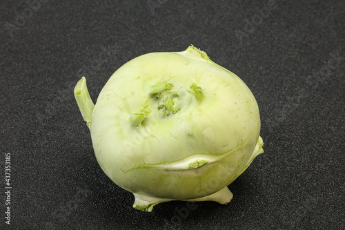 Vegan cuisine - raw kohlrabi cabbage photo