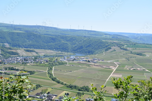 Blick ins Moseltal auf Piesport photo