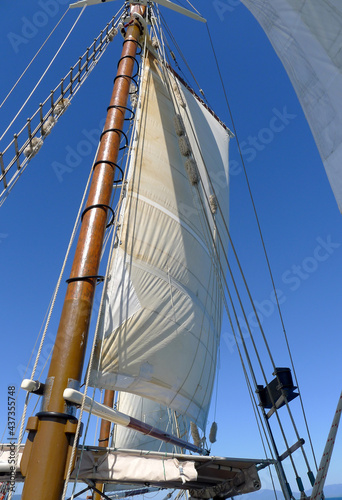 sailing tall ship on the sea