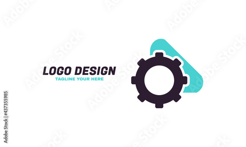 abstract Business Consulting gear agency logo template designs