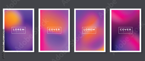 Fluid gradient background vector. Minimalist posters, cover, wall arts with colorful geometric shapes and liquid color. Modern wallpaper design for presentation, home decoration.  website and banner.