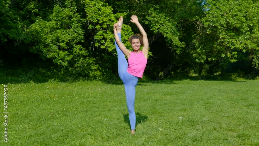 Young woman doing sports at nature Young woman doing sports at nature