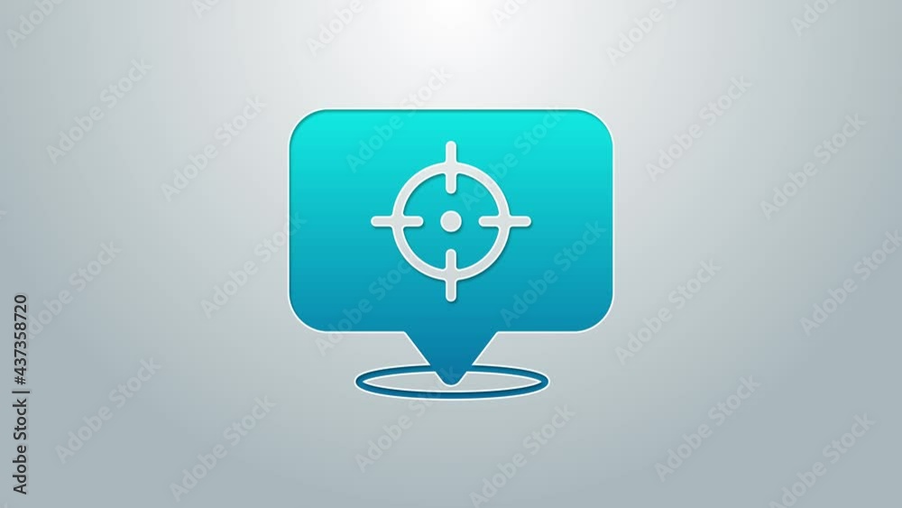 Blue line Target financial goal concept icon isolated on grey background. Symbolic goals achievement, success. 4K Video motion graphic animation Blue line Target financial goal concept icon isolated on grey background. Symbolic goals achievement, success. 4K Video motion graphic animation