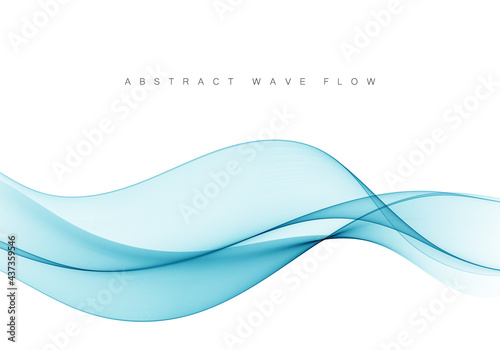 Abstract blue wave vector background Blue wave flow background