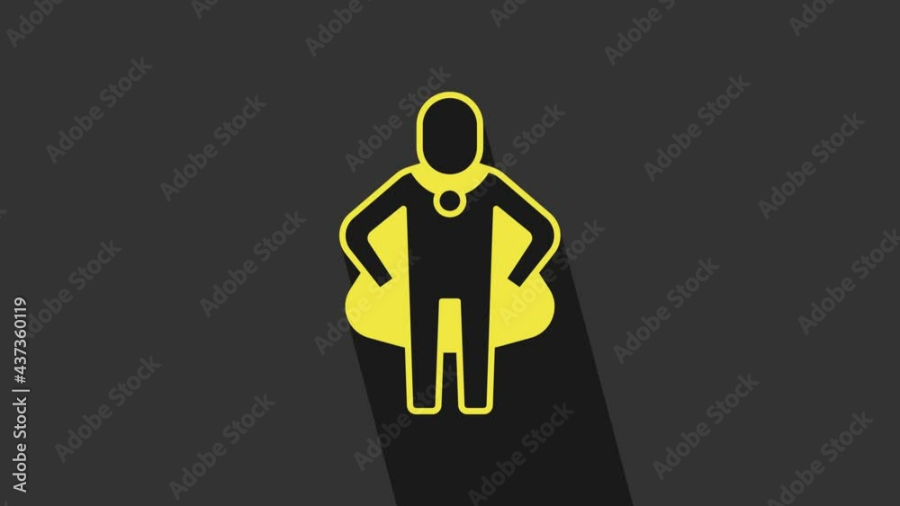 Yellow Head hunting icon isolated on grey background. Business target or Employment sign. Human resource and recruitment for business. 4K Video motion graphic animation Yellow Head hunting icon isolated on grey background. Business target or Employment sign. Human resource and recruitment for business. 4K Video motion graphic animation