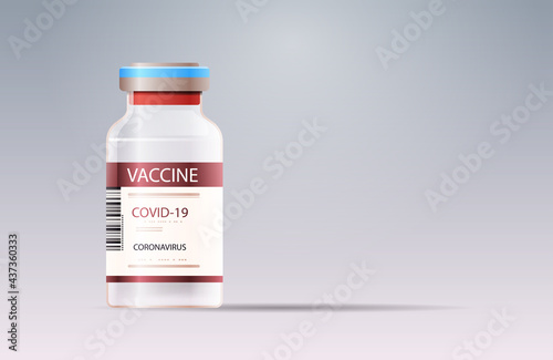 bottle vial of covid-19 vaccine injection vaccination immunization anti coronavirus disease medical concept