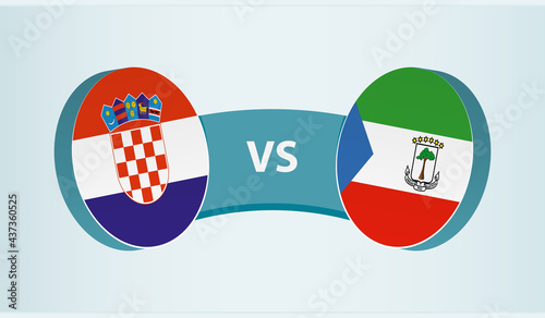 Croatia versus Equatorial Guinea, team sports competition concept.