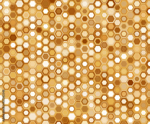 Honeycomb Hexagon Vector Seamless Background